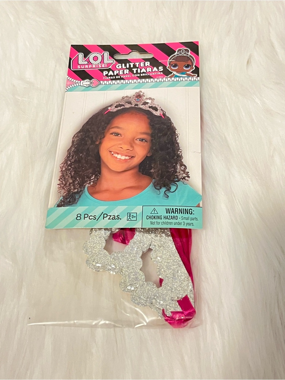 Girls’ L.O.L. Surprise! Glitter Paper Tiaras 8-Piece Party Crown Set NWT
